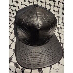 Gents Black Purple Geometric Snapback Adjustable Hat Men One Size Casual